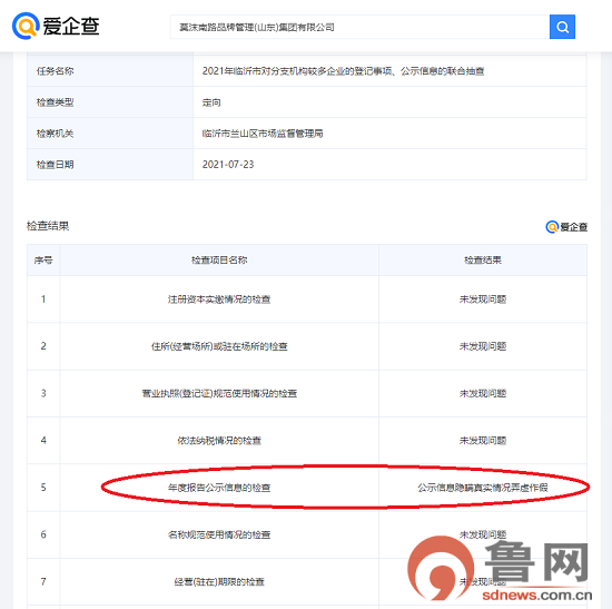 观沂 莫沫南路旗下品牌管理公司因信息弄虚作假被列入经营异常名单，凸显公示制度重要性